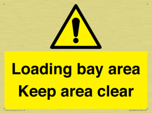Loading bay area Keep area clear